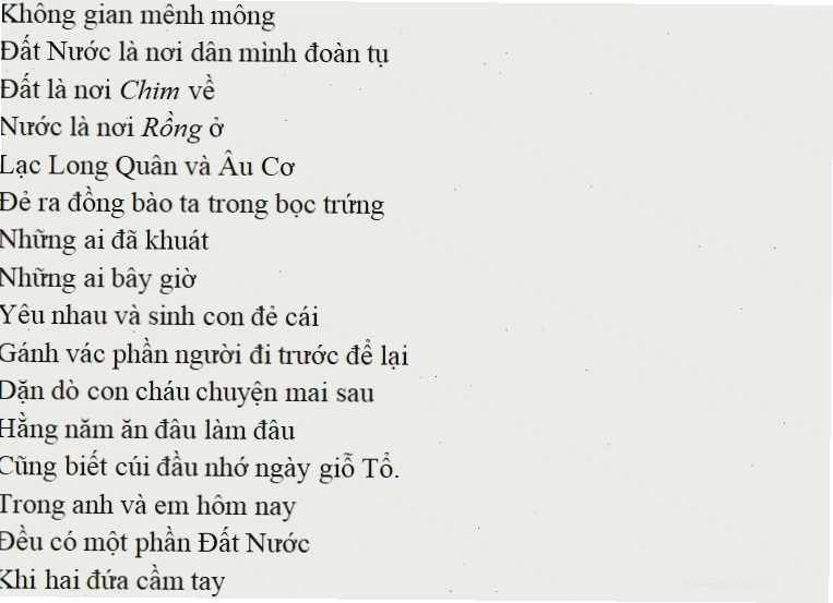 Bài thơ Đất nước khắc họa vẻ đẹp bình dị của quê hương Việt Nam