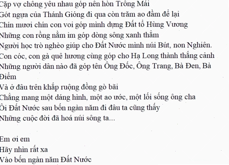 Bài thơ Đất nước khơi dậy lòng yêu nước và tự hào dân tộc