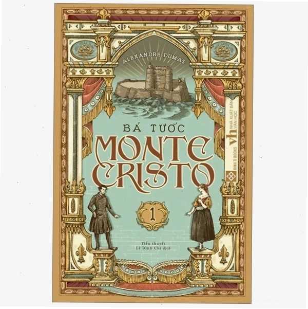 Bìa sách Bá tước Monte Cristo ấn bản mới