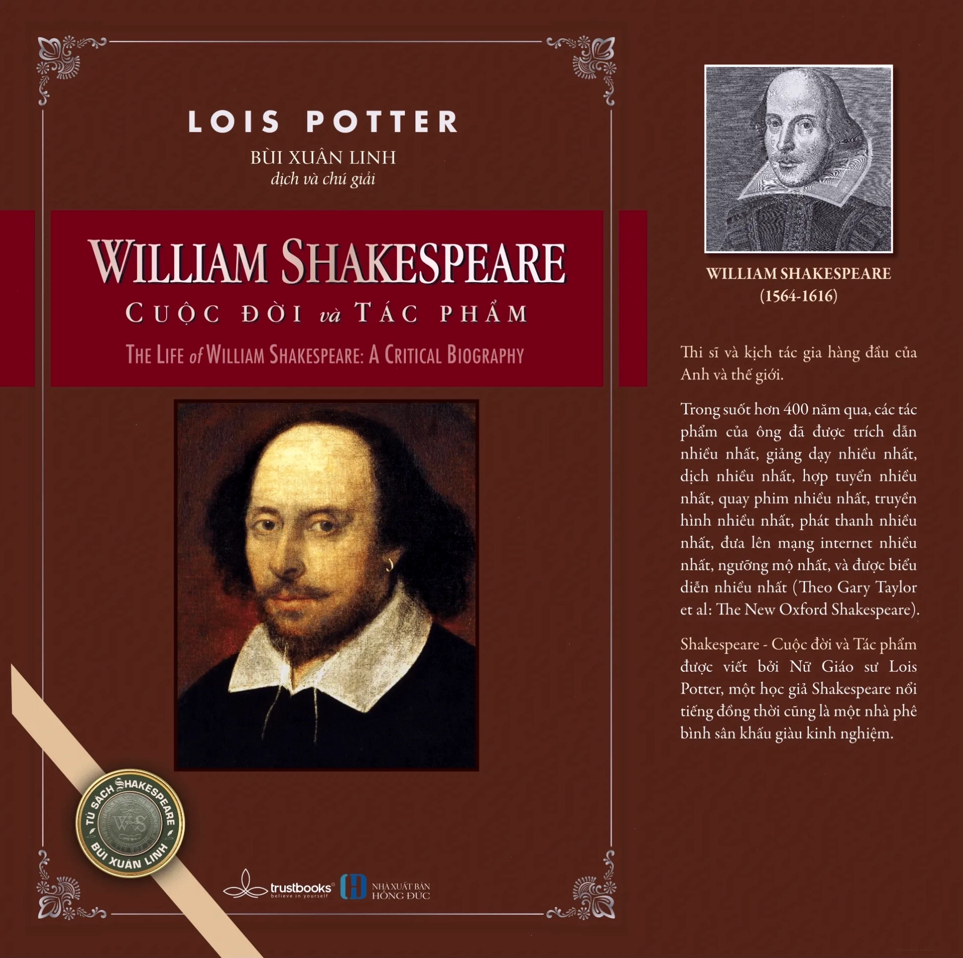Bìa sách phân tích cuộc đời và tác phẩm Shakespeare