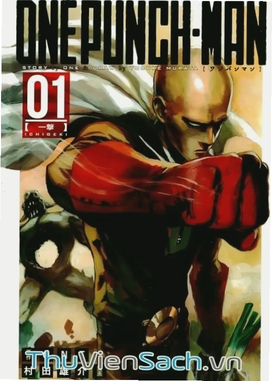 Bìa tập truyện tranh One-Punch Man do họa sĩ Yusuke Murata thực hiện