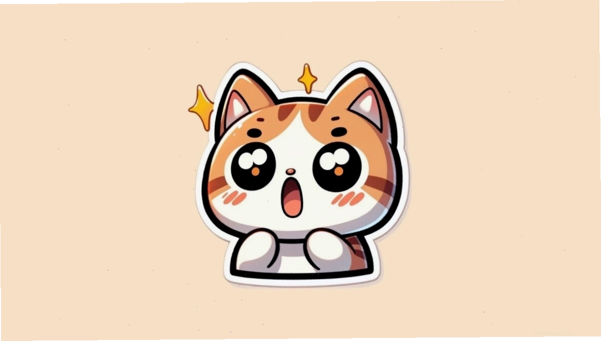 Bộ sưu tập các mẫu sticker mèo chibi đa dạng