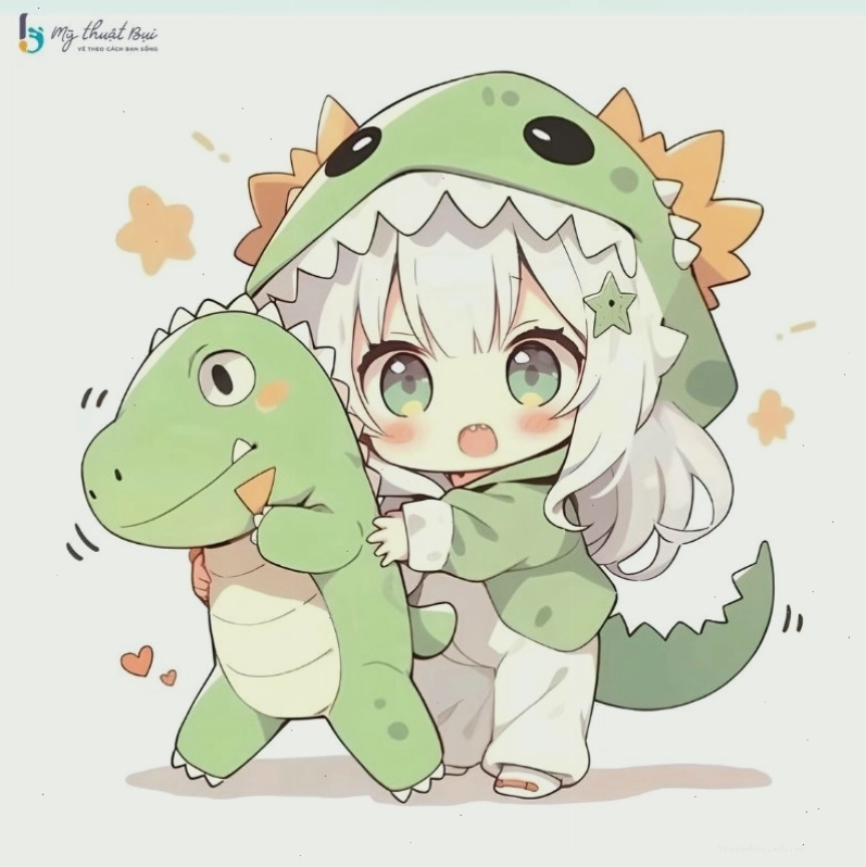 Bộ sưu tập các mẫu vẽ cô gái chibi anime dễ thương