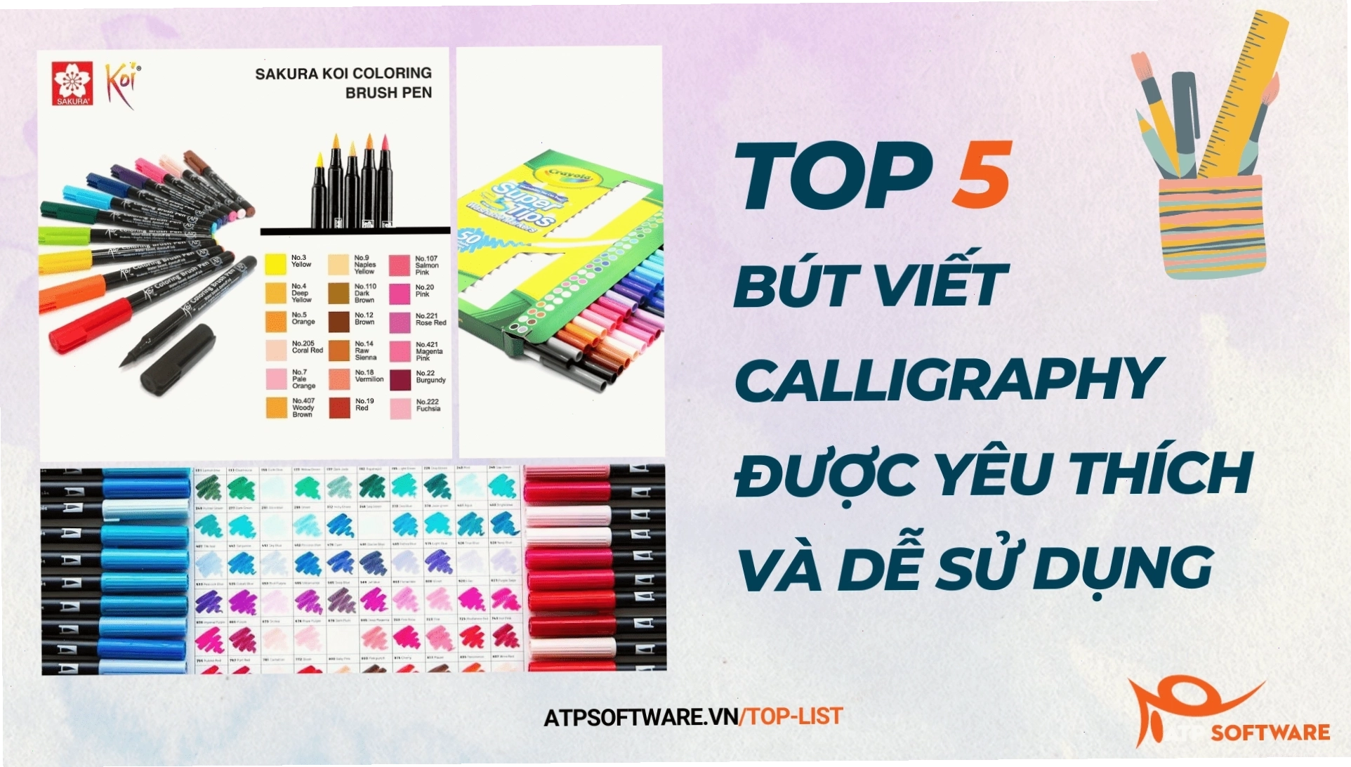 Bút viết Calligraphy được yêu thích và dễ sử dụng