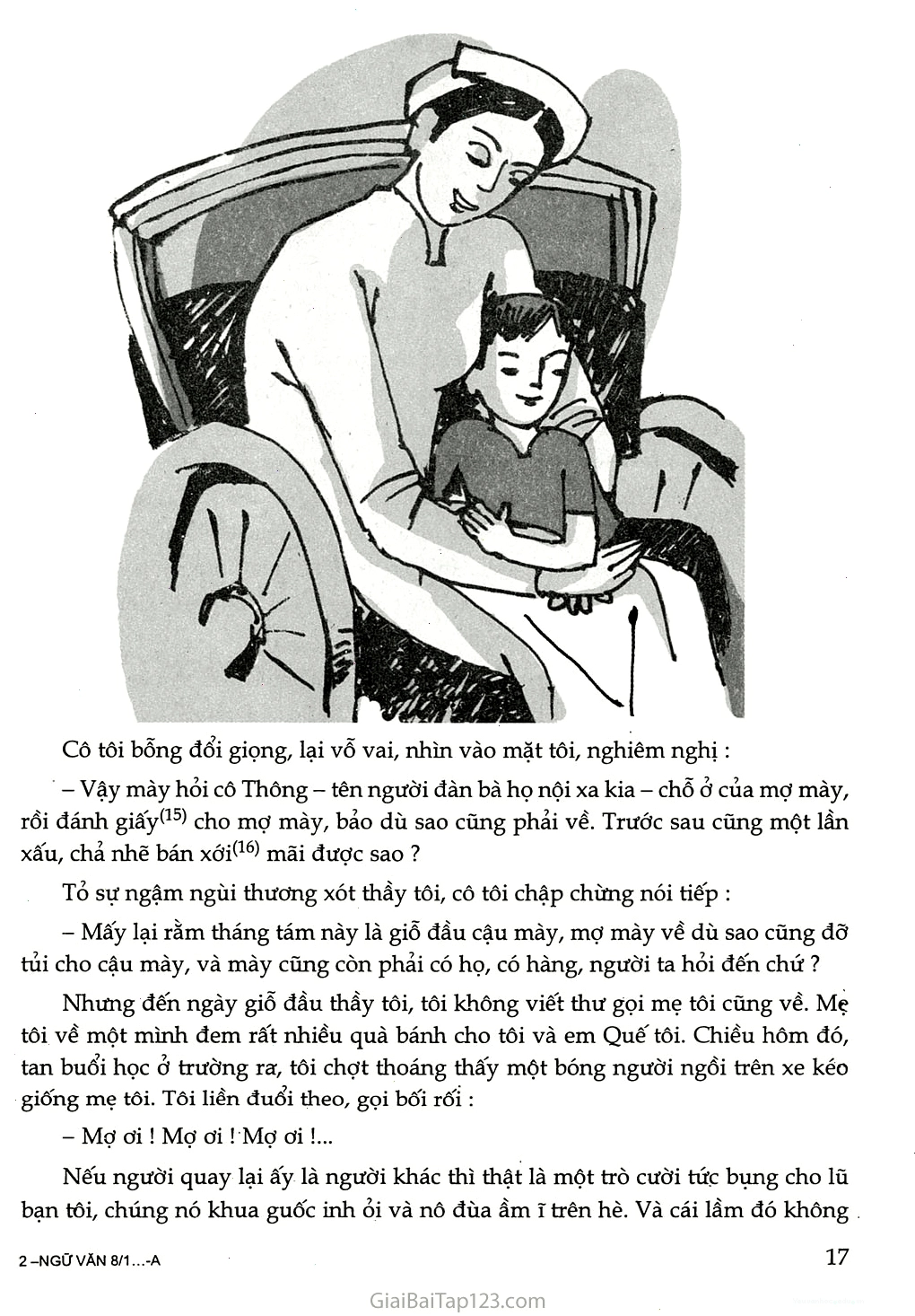 Cảnh bé Hồng được mẹ chăm sóc