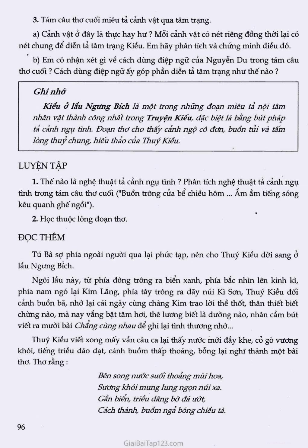 Cảnh đêm khuya tĩnh mịch tại lầu Ngưng Bích