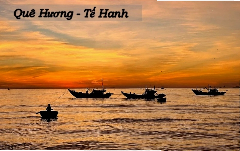 Cảnh đoàn thuyền ra khơi trong bài thơ Quê hương của Tế Hanh