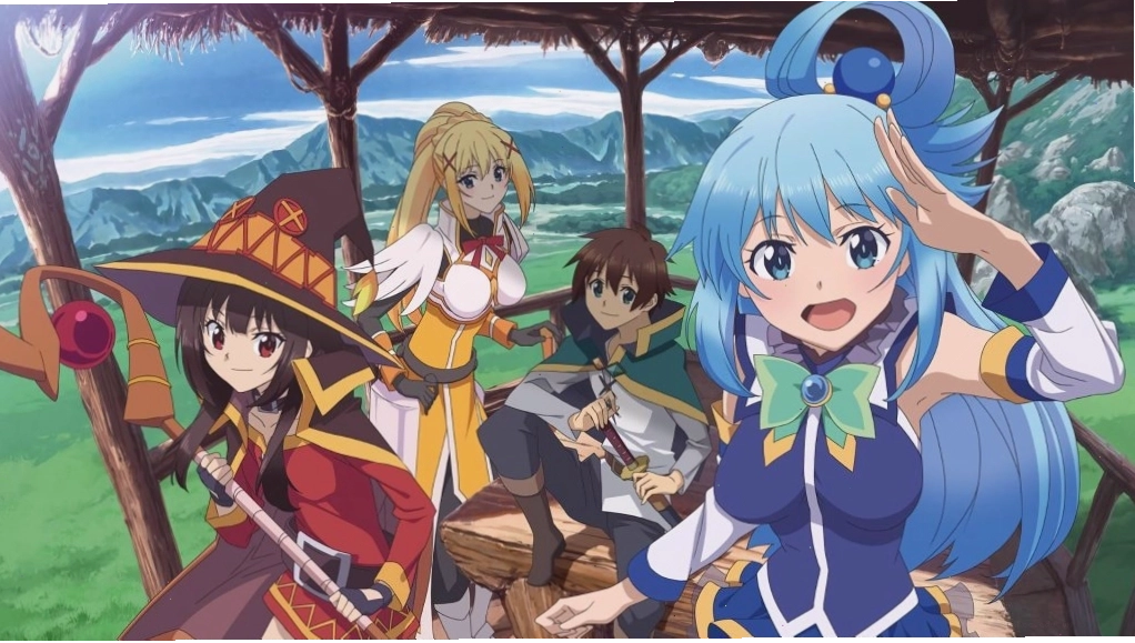 Cảnh fan service trong anime KonoSuba