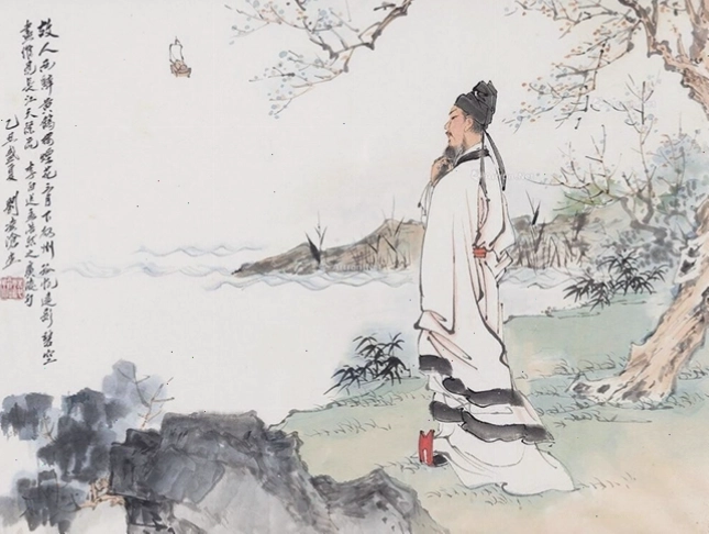 Cảnh thu lá vàng rơi