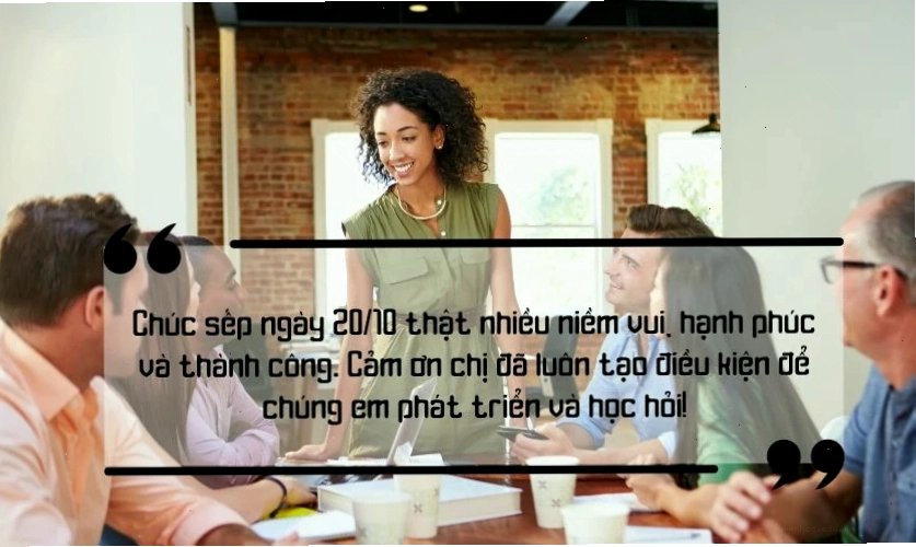 Câu chúc 20/10 cho sếp nữ
