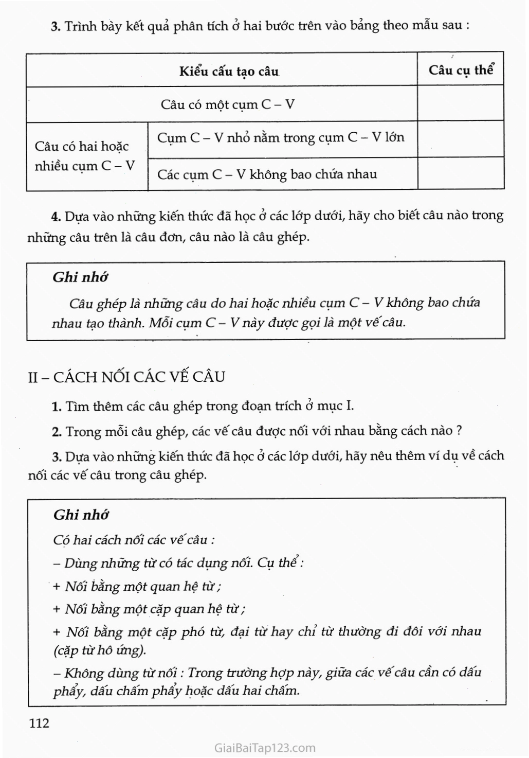 Câu ghép diễn tả sự tương phản