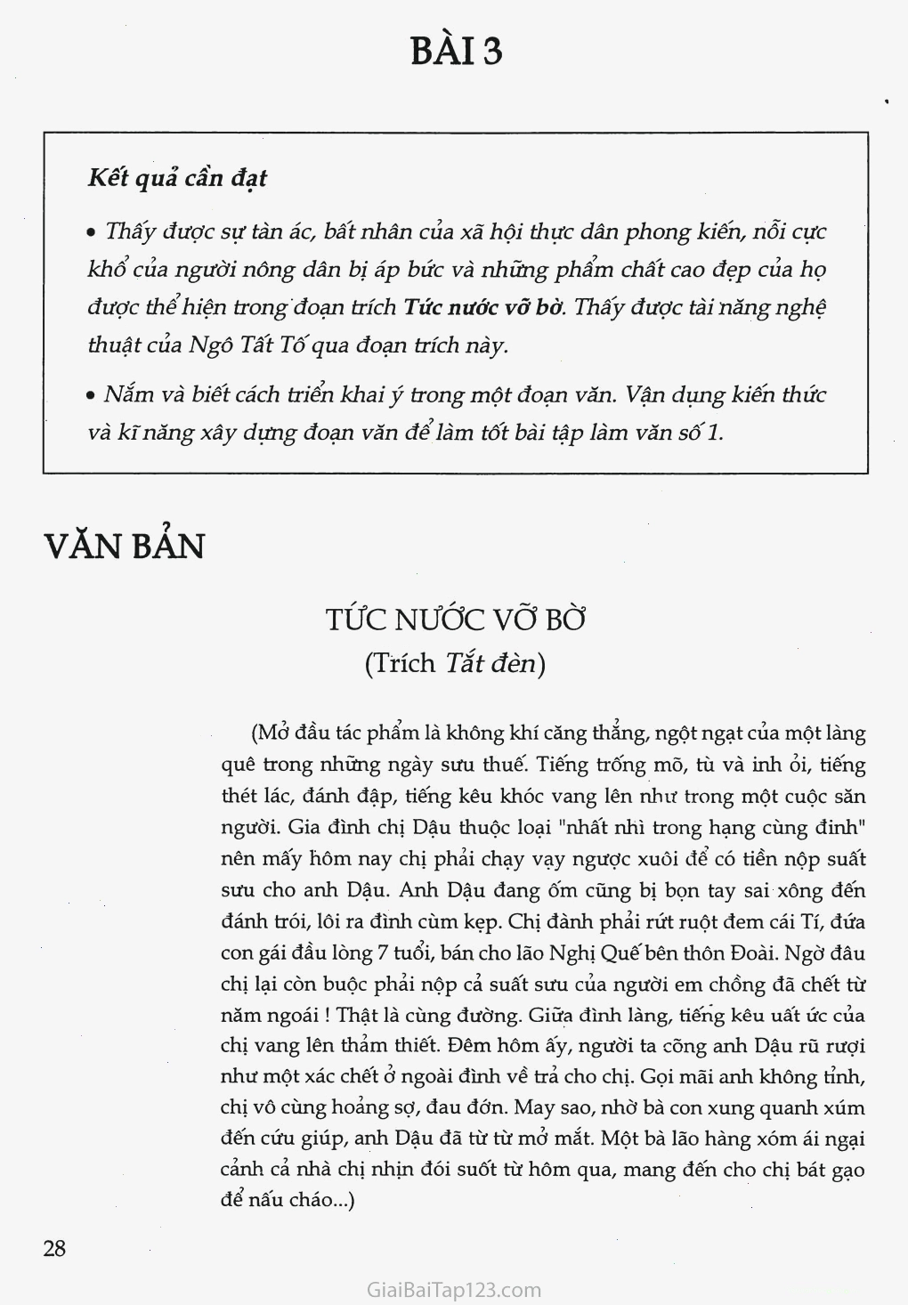 Chị Dậu van xin bọn cai lệ và lí trưởng