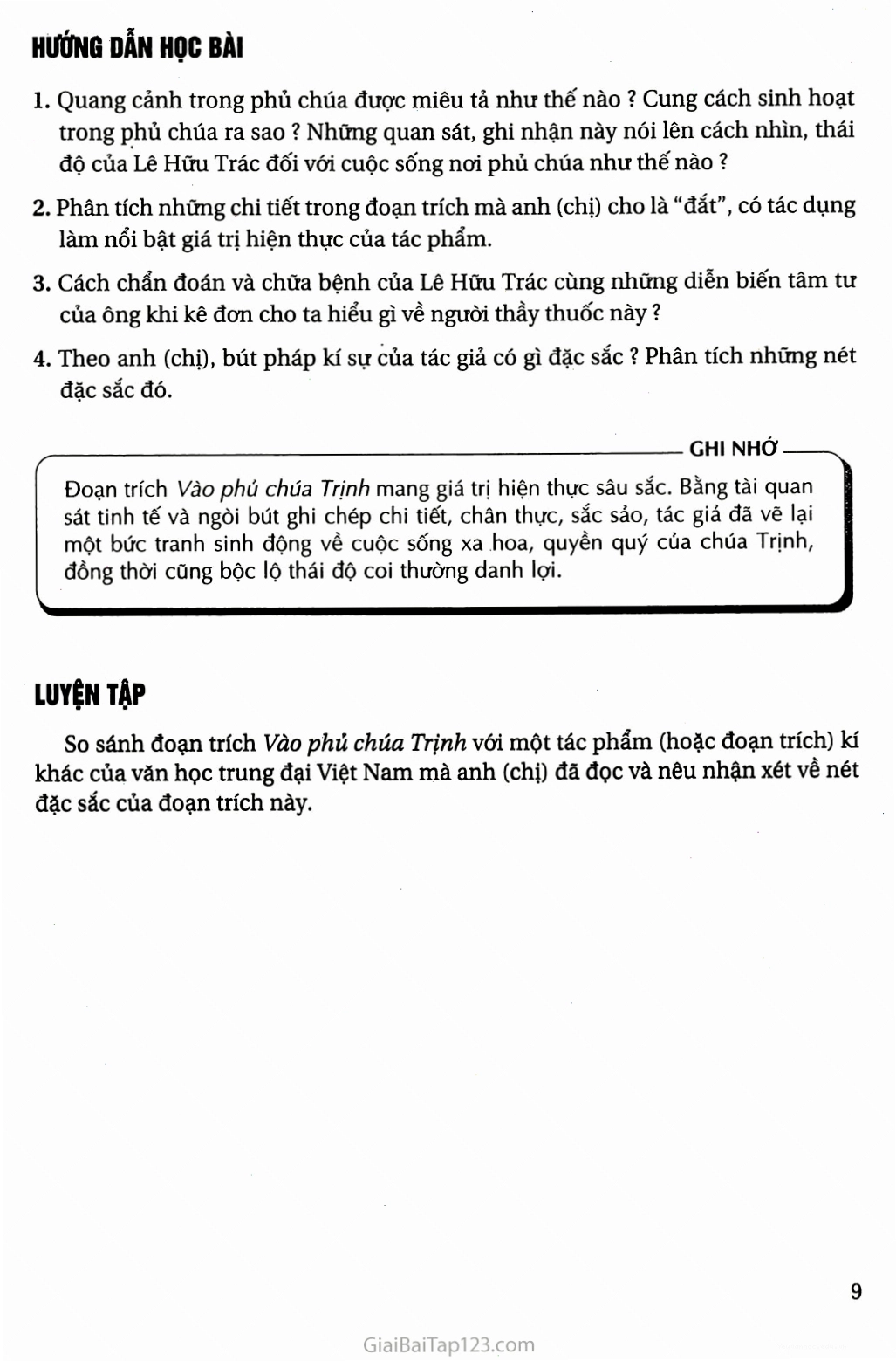 Chi tiết về lễ nghi và các mối quan hệ trong phủ chúa