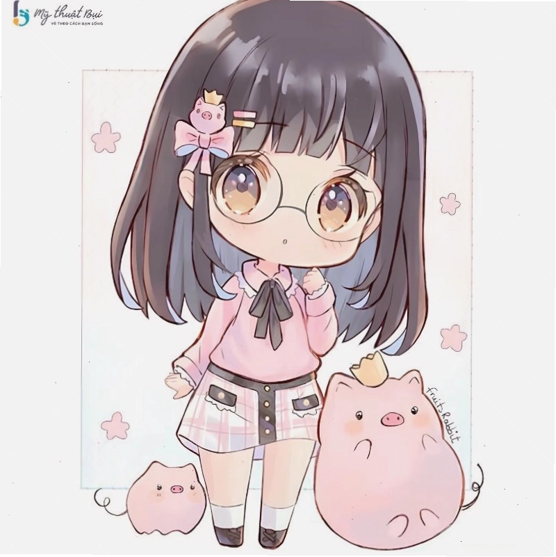 Chi tiết vẽ mắt, mũi, miệng cho nhân vật chibi