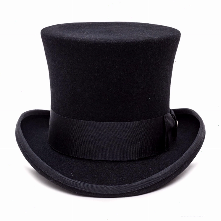Chiếc mũ top hat cổ điển mang phong cách đặc trưng của mad hatter