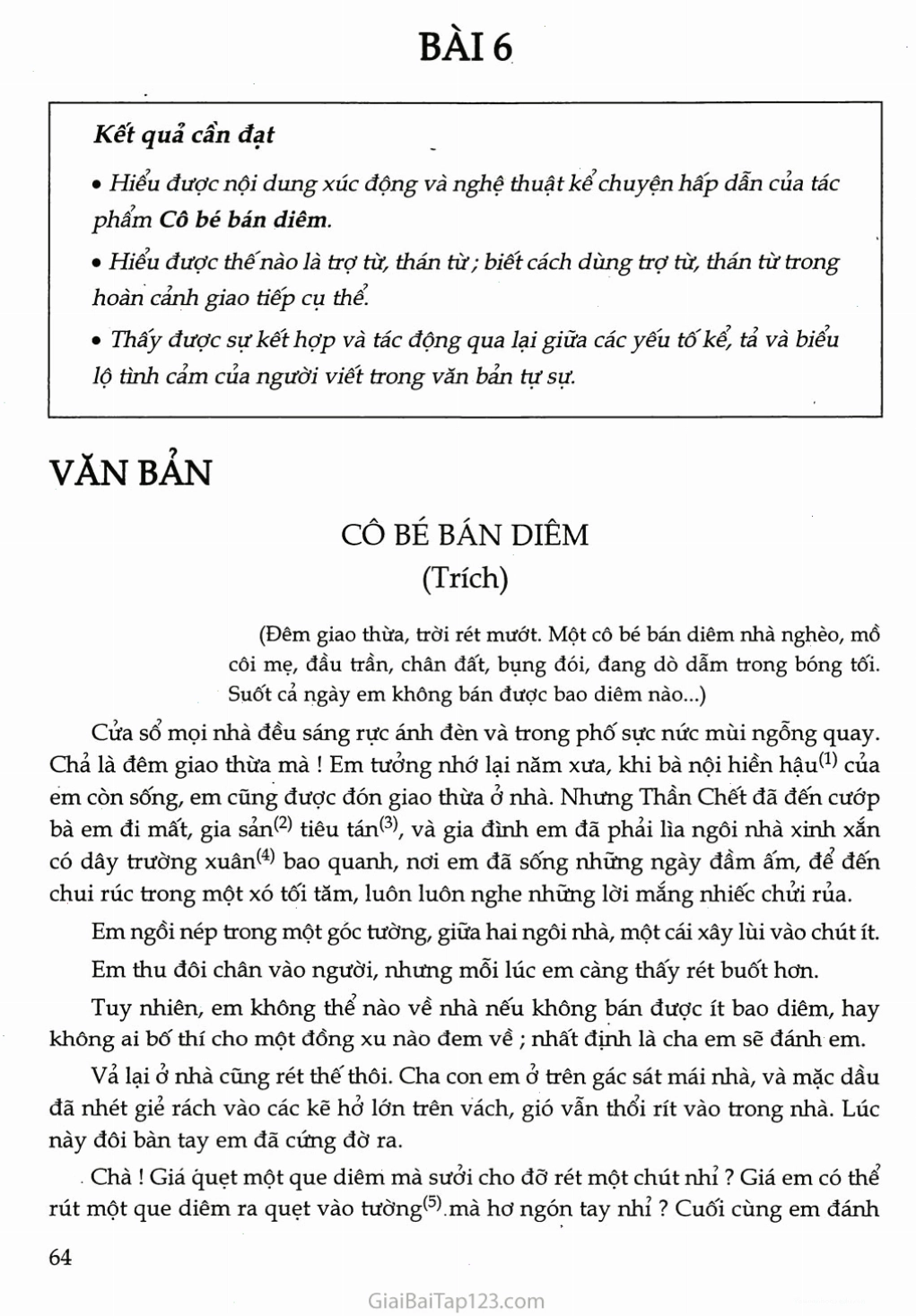 Cô bé bán diêm nhìn lên bầu trời