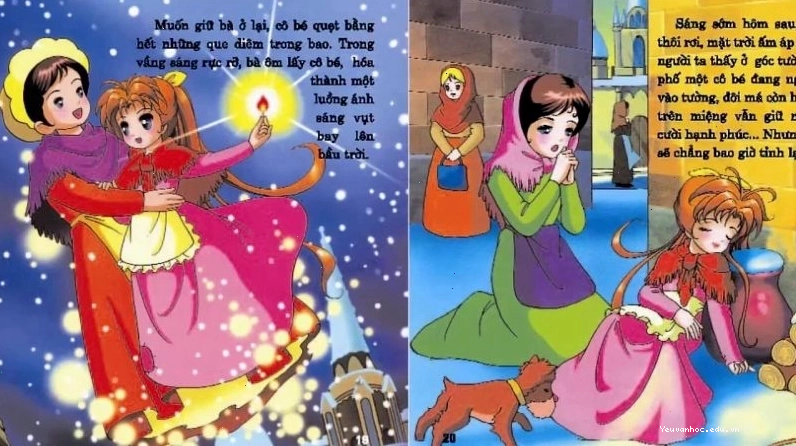 Cô bé bán diêm nhìn thấy con ngỗng quay
