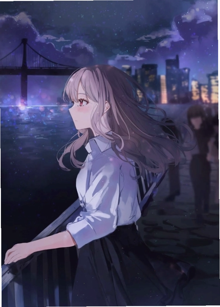 Cô gái anime tóc hồng dễ thương với biểu cảm tinh nghịch