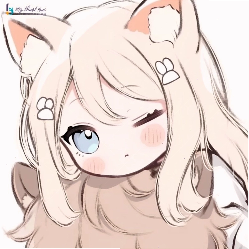 Cô gái chibi cute đang mỉm cười tươi tắn