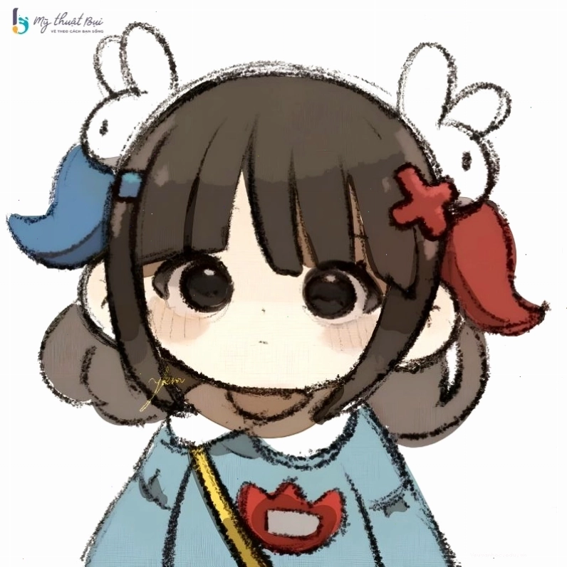 Cô gái chibi cute đáng yêu với đôi mắt to tròn