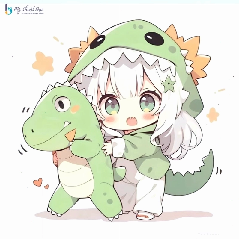 Cô gái chibi với trang phục truyền thống