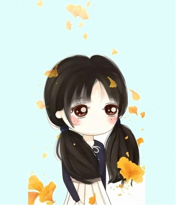Cô gái tóc đen váy đỏ tạo dáng tự tin phong cách chibi độc đáo