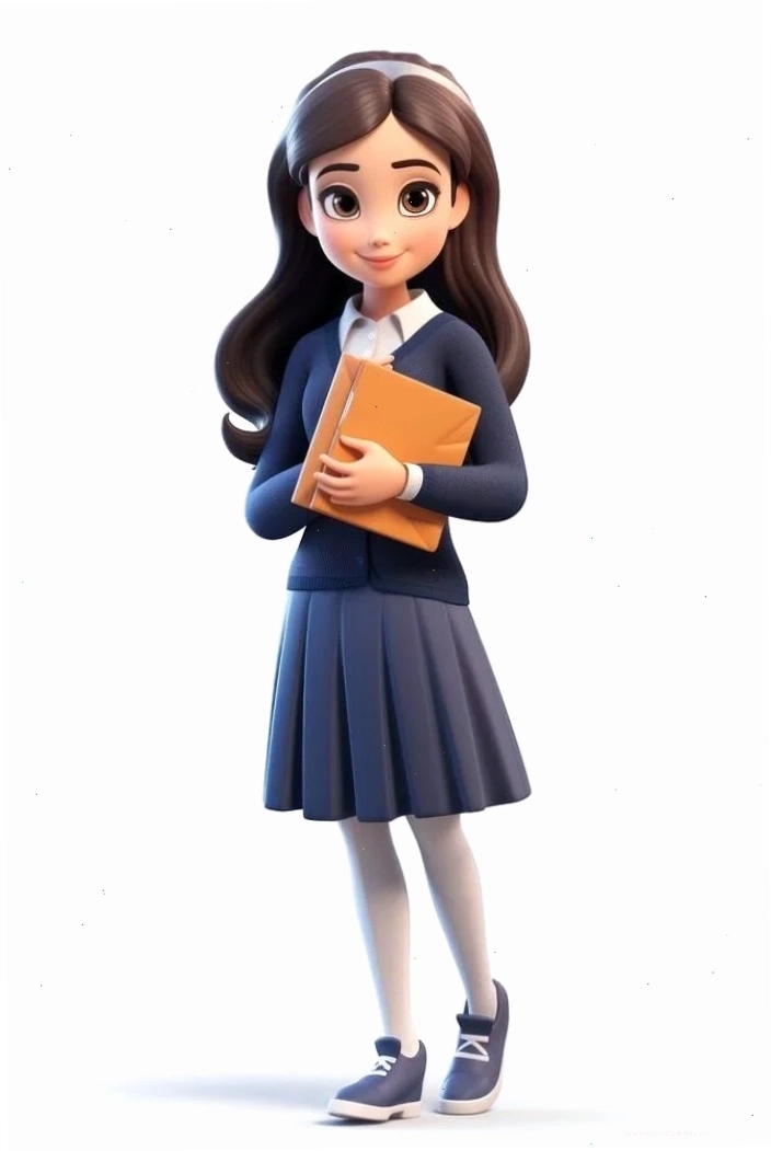 Cô giáo chibi dễ thương với trang phục áo dài truyền thống