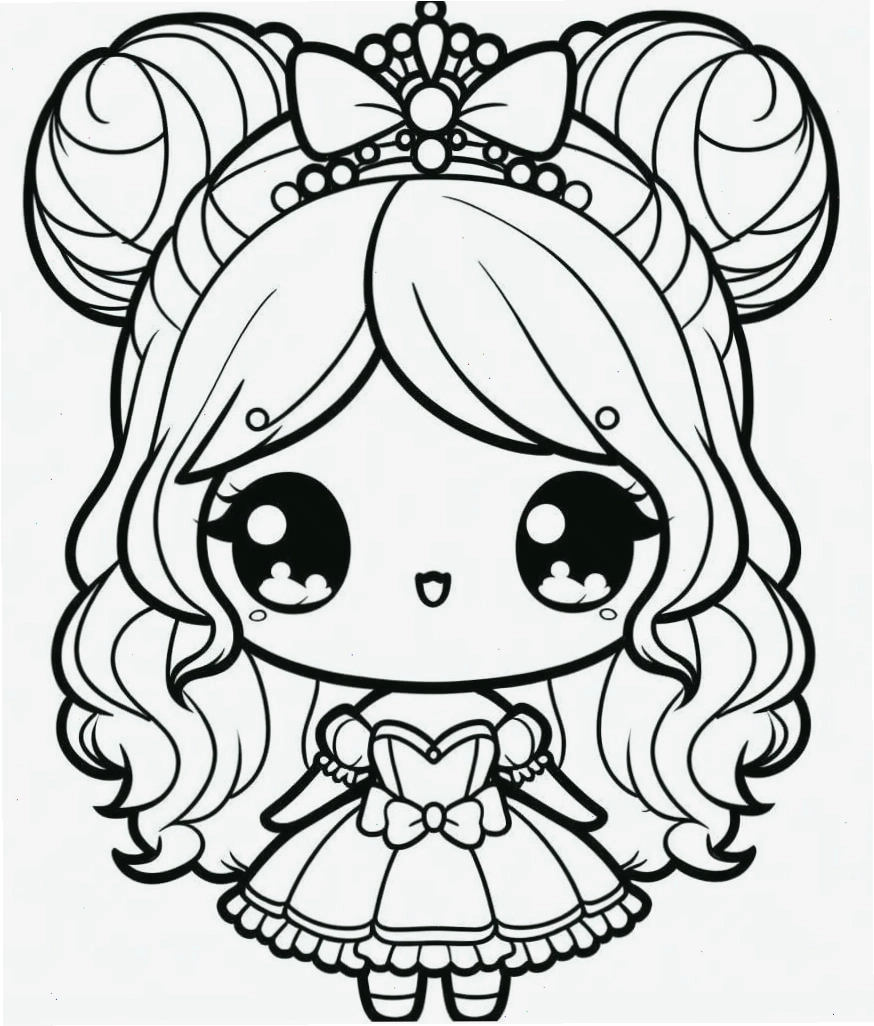 Công chúa chibi cute đáng yêu với phụ kiện xinh xắn