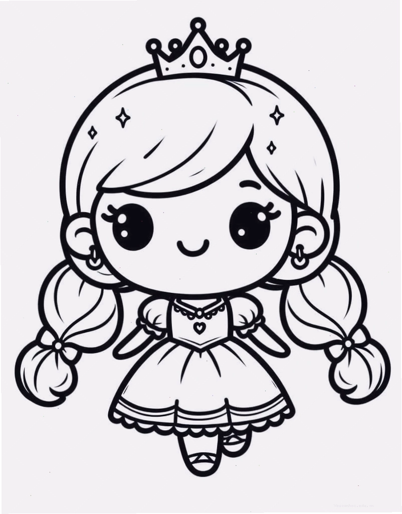 Công chúa chibi dễ thương trong trang phục đời thường