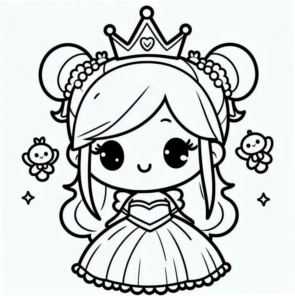 Công chúa chibi đẹp lung linh với trang phục cầu kỳ