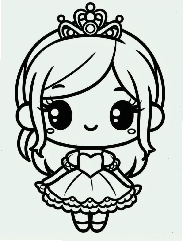 Công chúa chibi nhỏ bé với vẻ ngây thơ