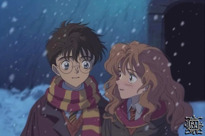 Harry Potter phiên bản anime: Khám phá sức hút qua fanart AI độc đáo