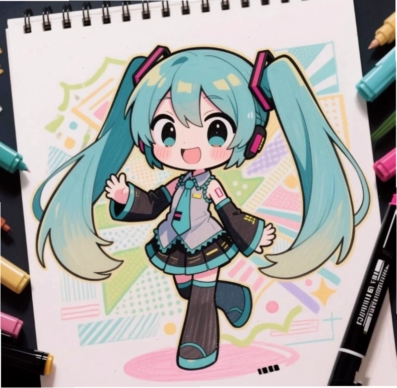 Hatsune Miku Chibi trong bộ trang phục cosplay