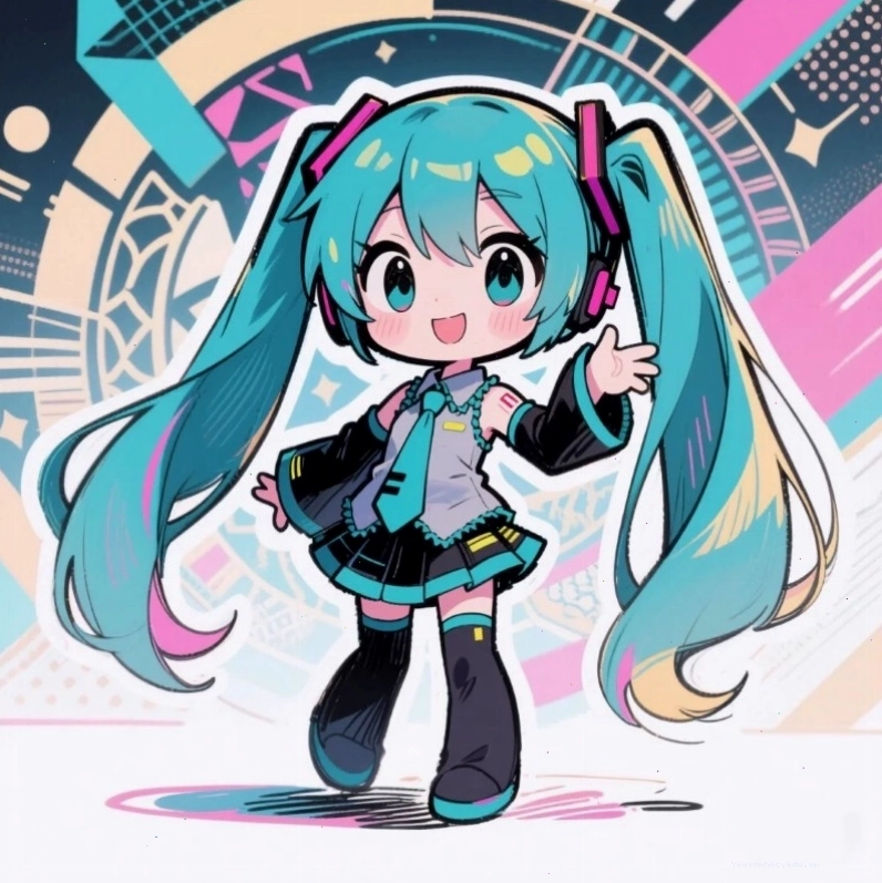 Hatsune Miku Chibi trong trang phục Giáng sinh