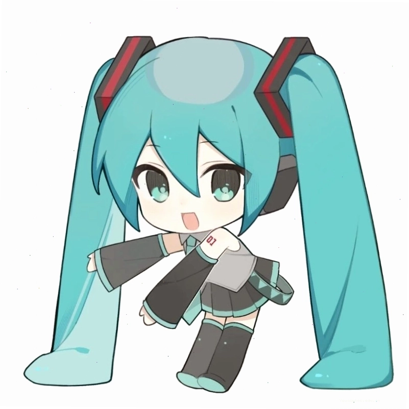 Hatsune Miku Chibi với nụ cười rạng rỡ