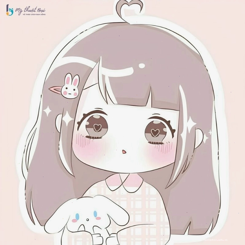 Hình ảnh chibi dễ thương với màu sắc tươi tắn