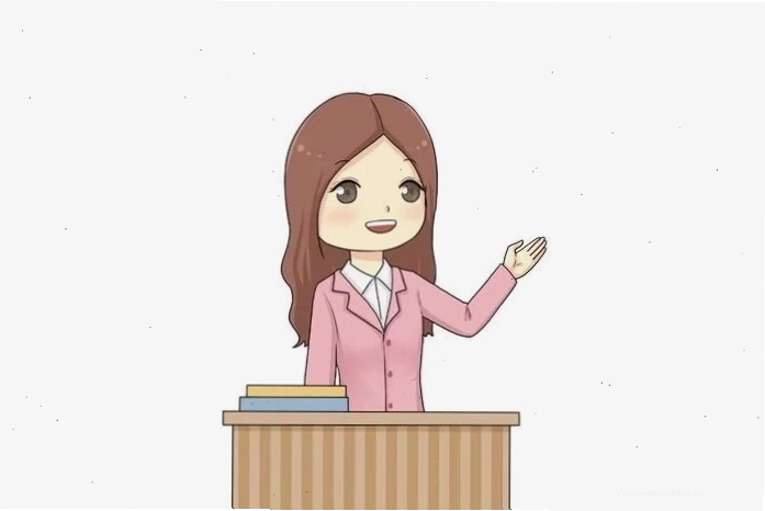 Hình ảnh cô giáo chibi với nụ cười tươi tắn