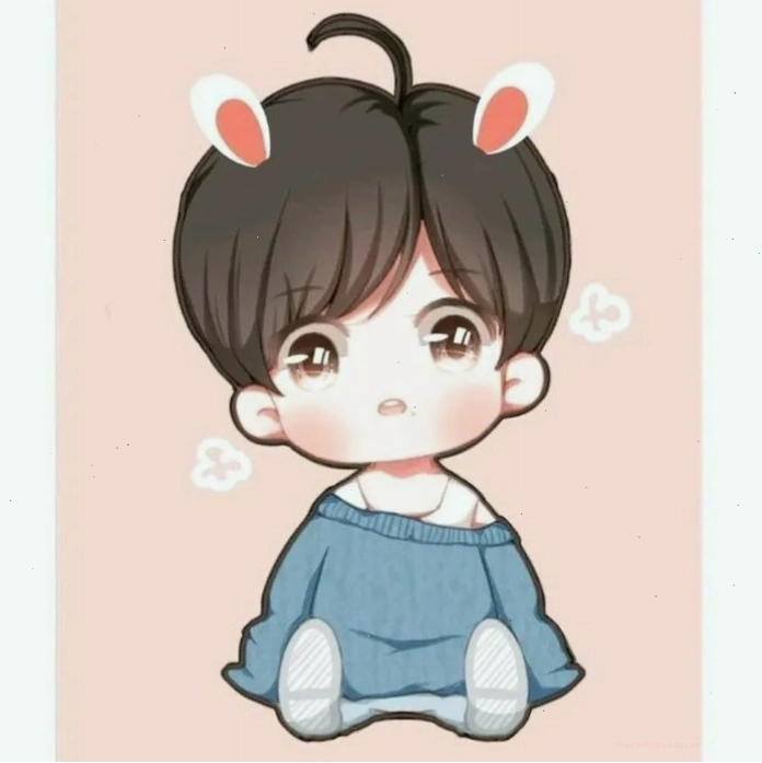 Hình ảnh đại diện chibi đẹp nhất, cô gái tóc xanh ngọc, đội nón rộng vành.