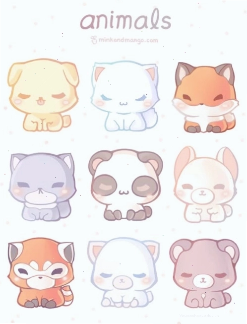 Hình ảnh đáng yêu chibi cute animals