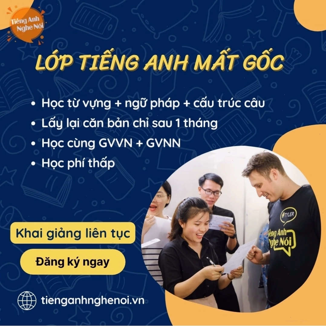 Hình ảnh minh họa lớp học tiếng Anh cho người mất gốc