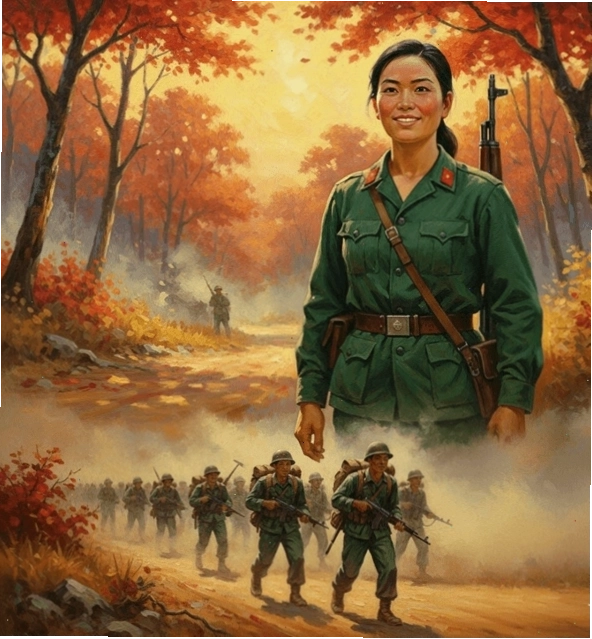 Hình ảnh người lính trẻ trong bài thơ Lá Đỏ