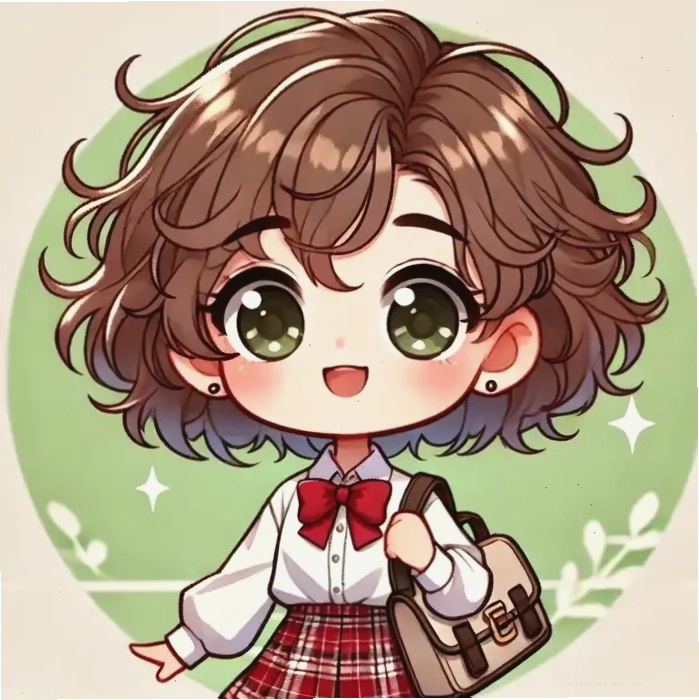 Hình ảnh nữ sinh cấp 2 chibi đáng yêu mặc đồng phục