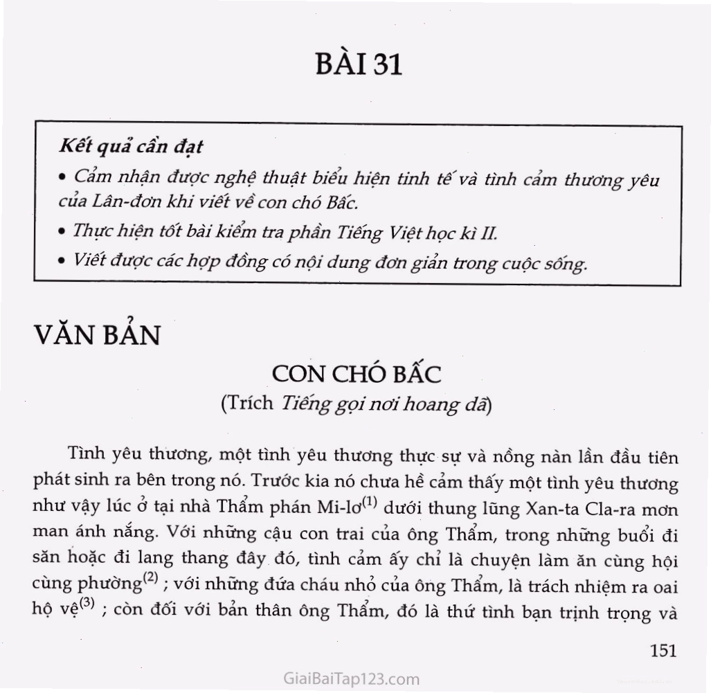 Hình ảnh trang bìa tác phẩm con chó bấc trích Tiếng gọi nơi hoang dã