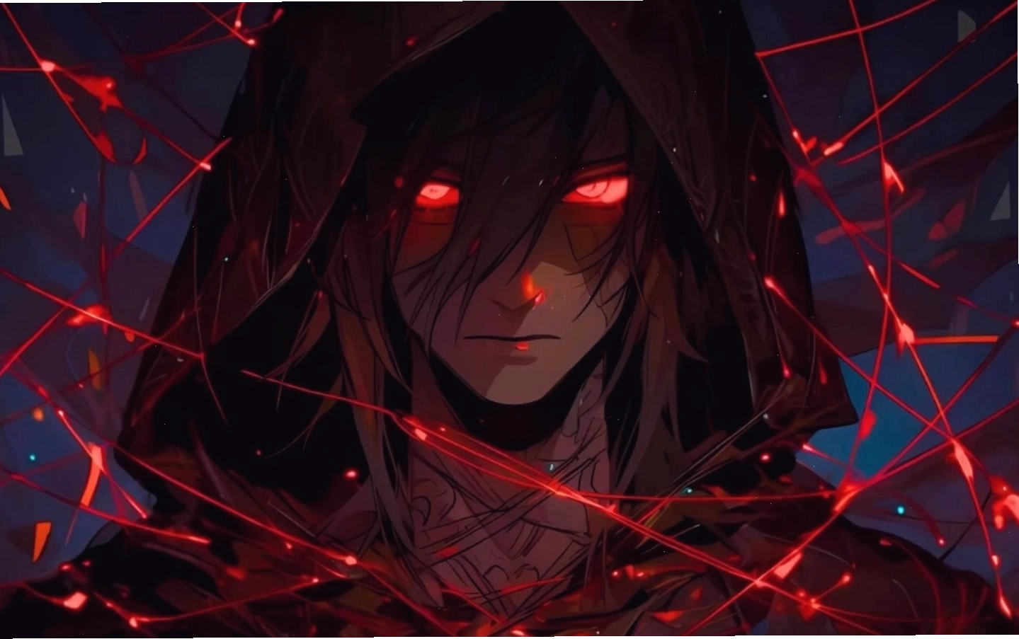 Hình nền anime ma mị với đôi mắt bí ẩn
