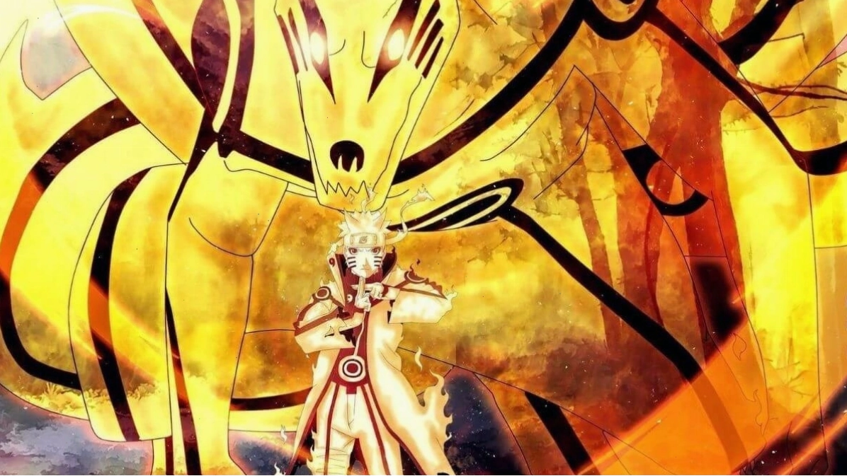 Hình nền anime máy tính với phong cách chiến đấu mạnh mẽ