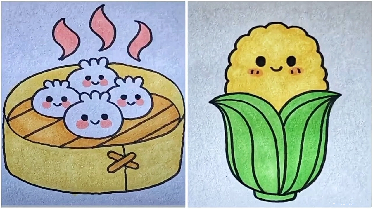 Hình nền chibi với tông màu pastel nhẹ nhàng