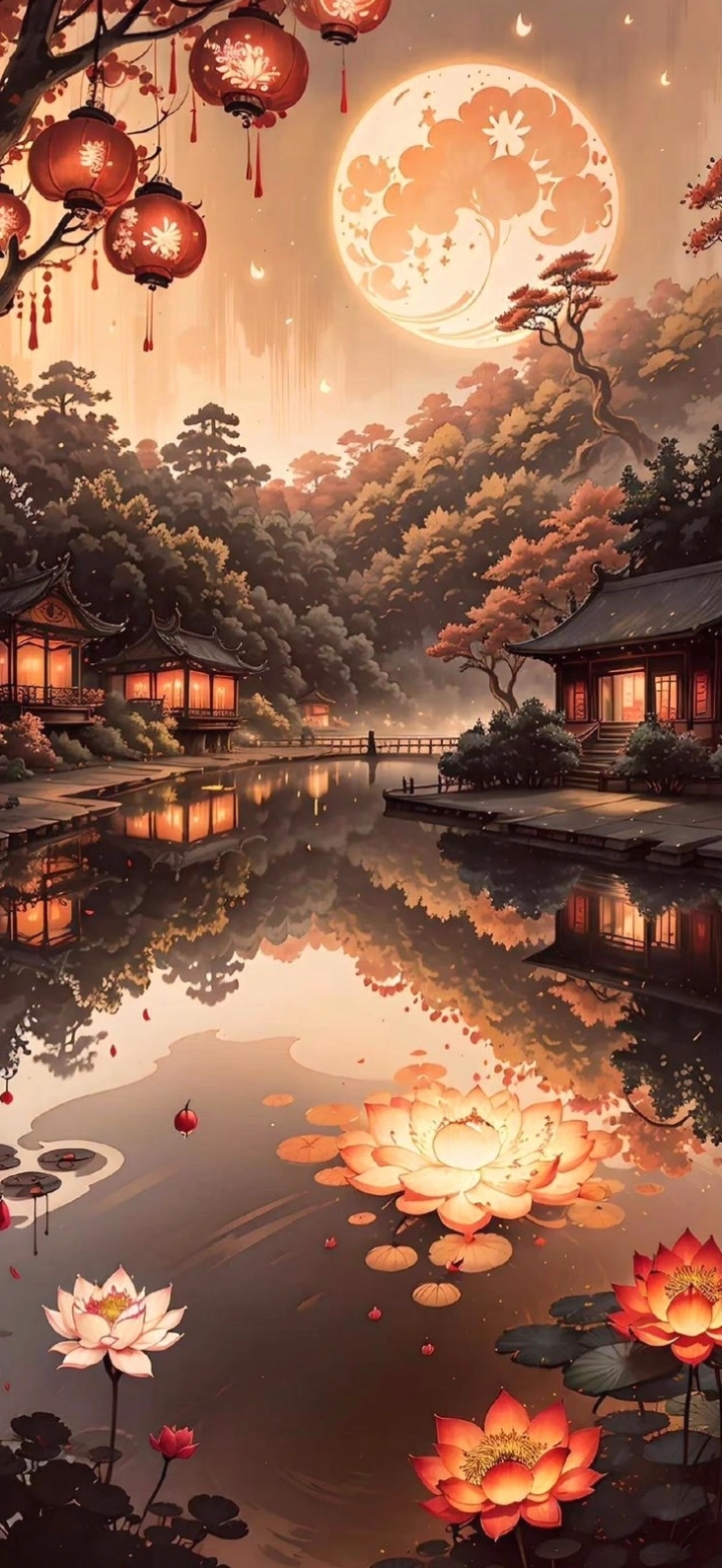 Hình nền điện thoại với phong cách cổ trang anime