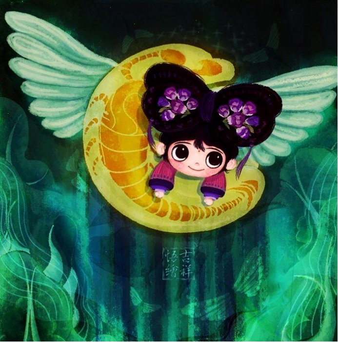 Hình vẽ chibi cung Bọ Cạp thể hiện sự bí ẩn và cuốn hút