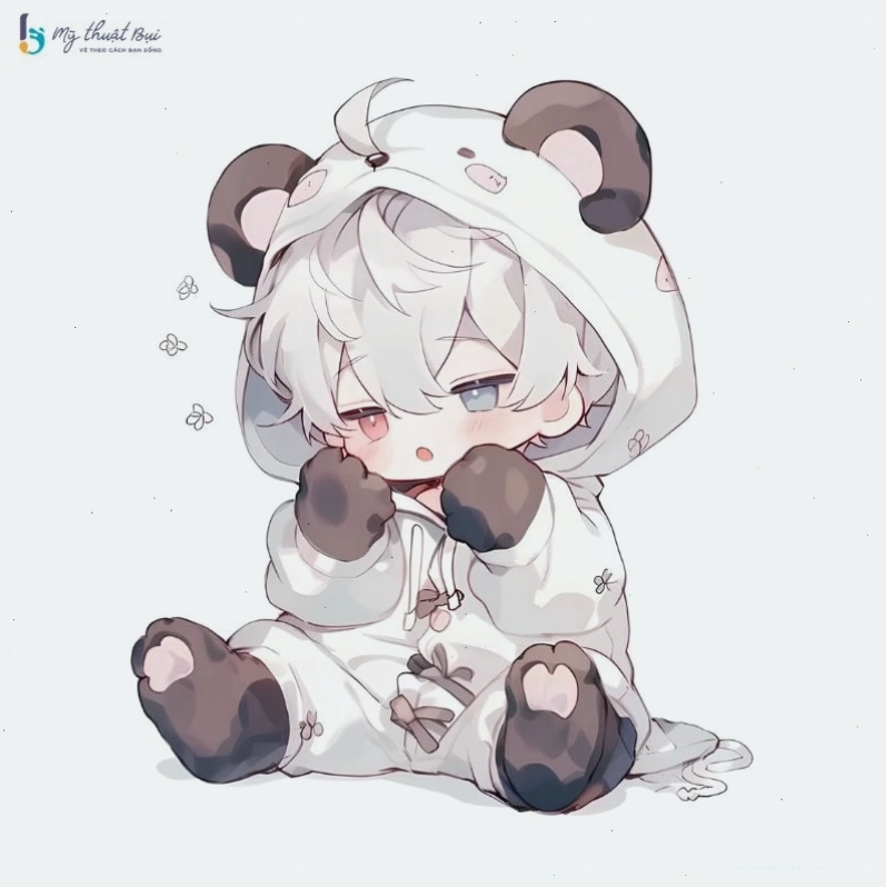 Hình vẽ chibi nam với trang phục ấn tượng