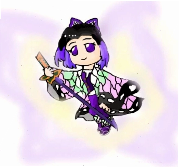 Hình vẽ Shinobu chibi đơn giản đẹp nhất, thể hiện sự ngộ nghĩnh